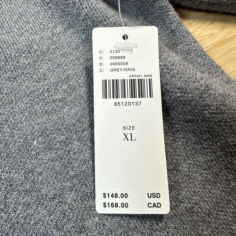 MAEVE By Anthropologie Annalise Mock-Neck Mini Sweater Dress Shift Grey NWT XL